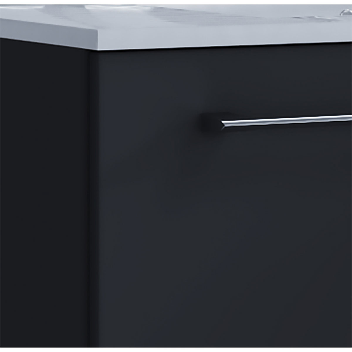 Waschplatz 60 cm 2-teilig 1 Schubfach schwarz Bild 2