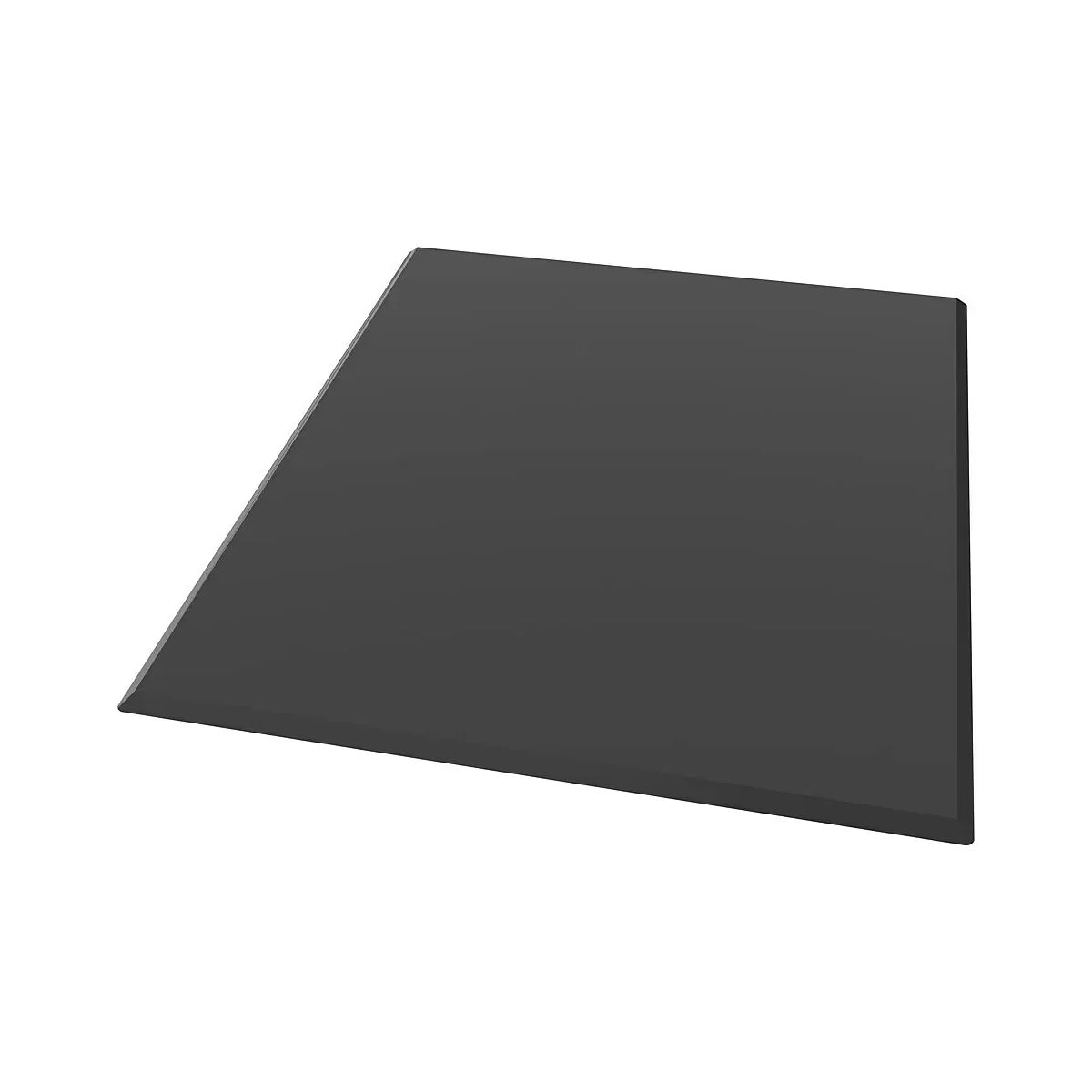 Valo Glasbodenplatte Rechteck 6mm 100x120cm schwarz