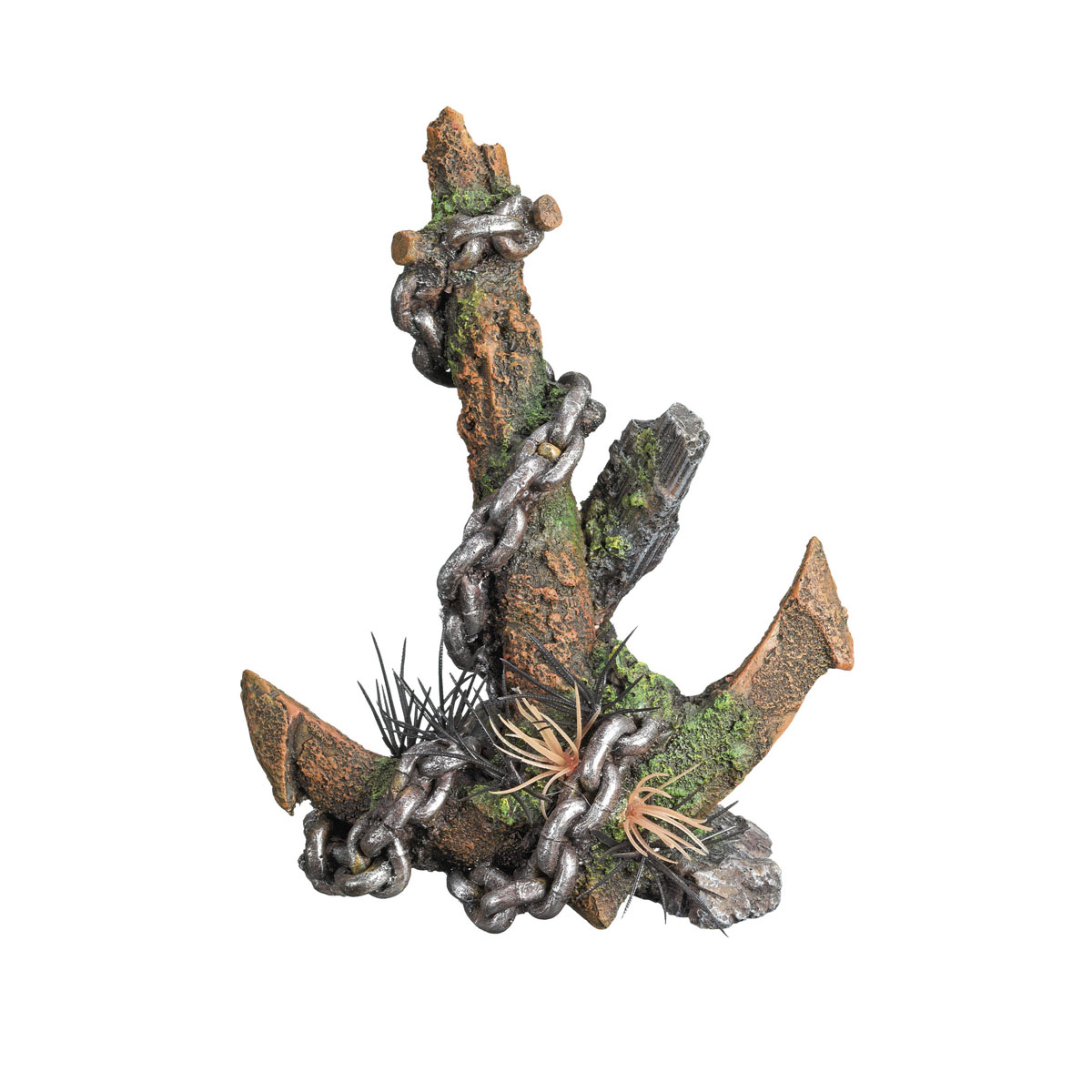 Aqua Ornaments Anker mit Pflanzen 14,5 x 10 x 19 cm