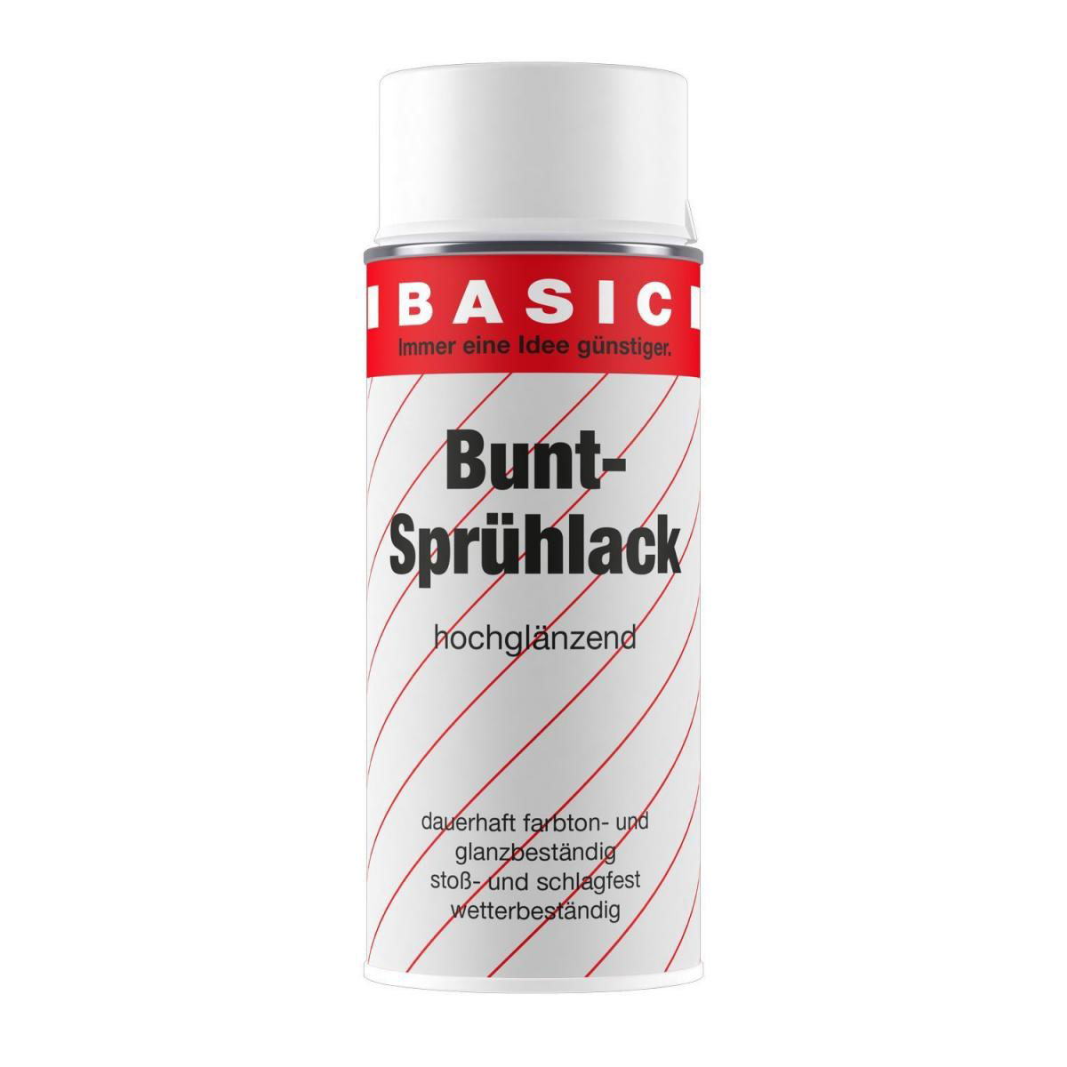 Basic Buntsprühlack Weiß 0,4 L Hochglänzend