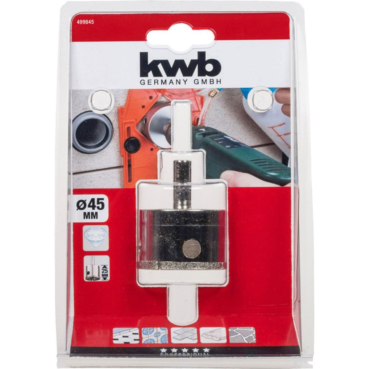 kwb  Lochsägen Diamantbestreut Durchmesser 45 mm Bild 2