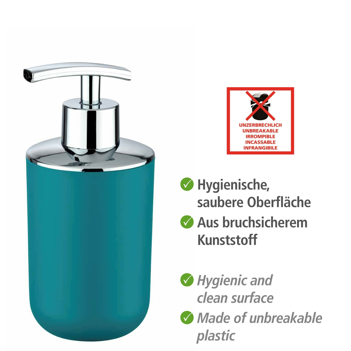 Wenko Seifenspender Brasil petrol 320 ml Bild 4