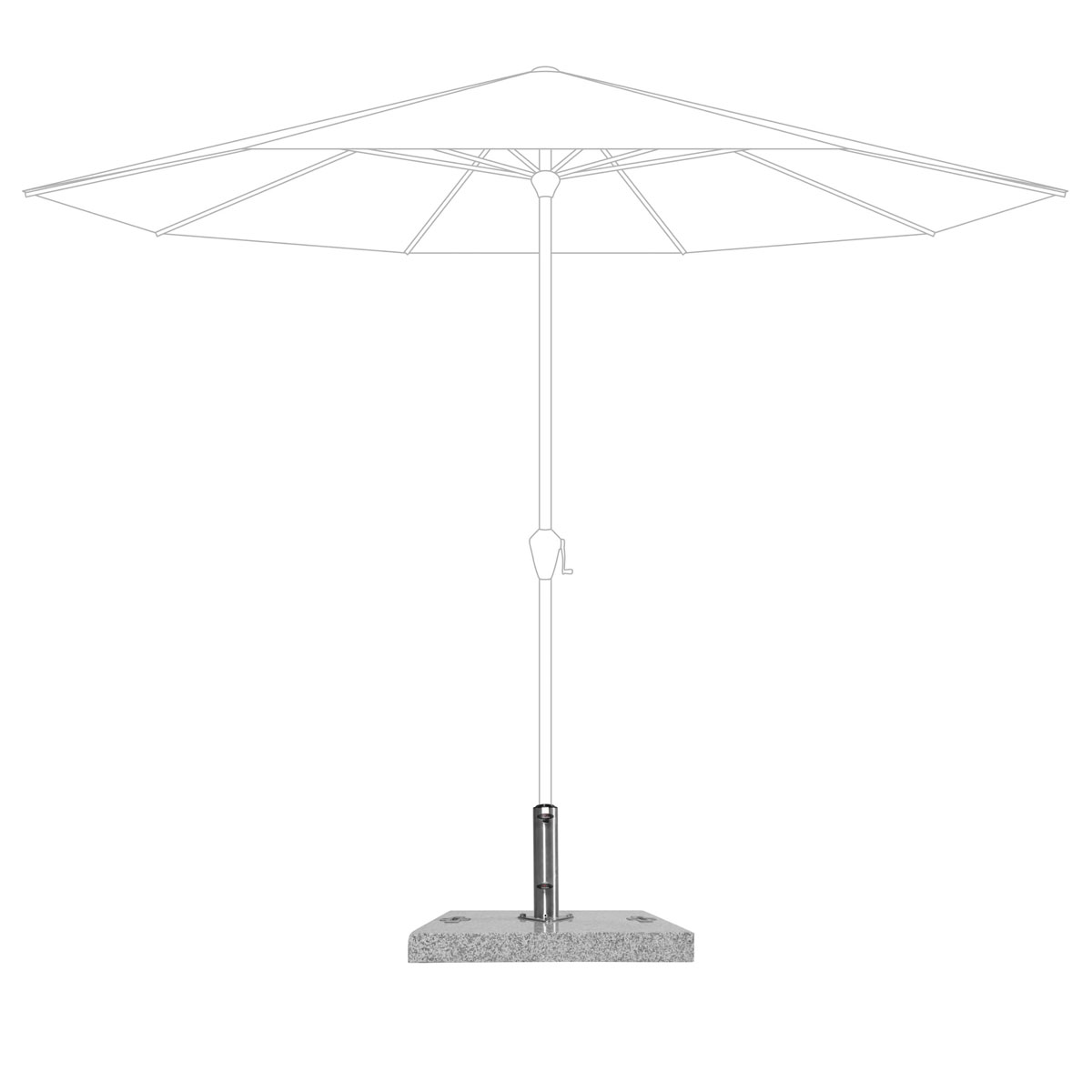 Doppler Granitsockel 90 kg mit Rollen und Tragegriffen Bild 8