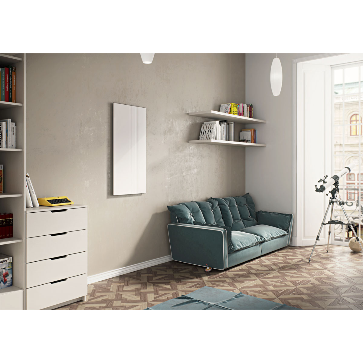 Ximax  Infrarotheizung Keramikpaneel 600 x 600 mm 400 Watt Weiß