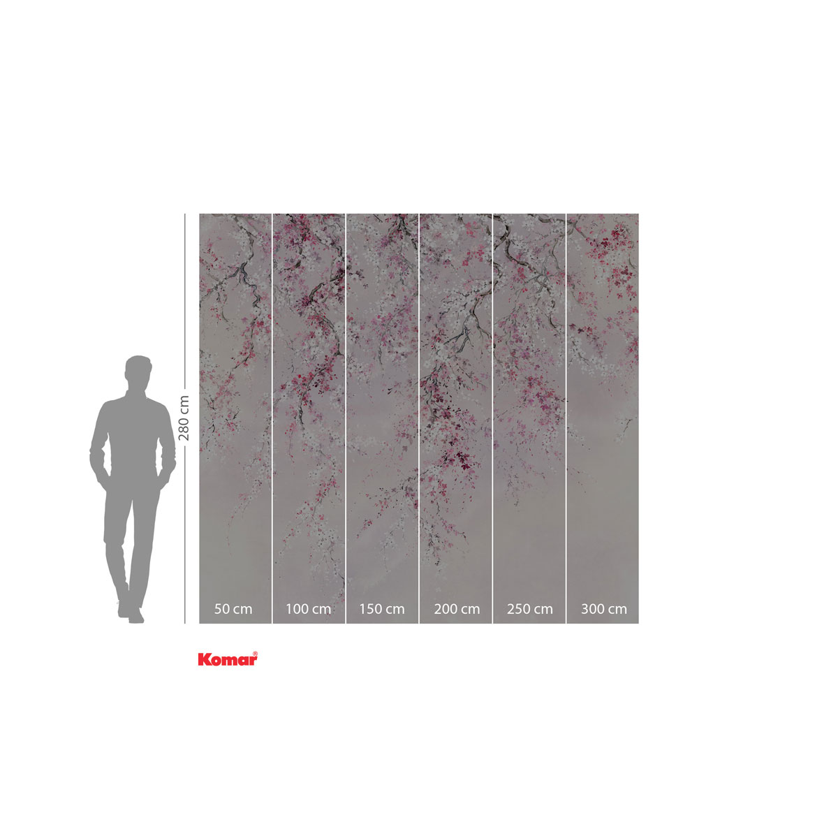 Komar  Vlies Fototapete Kirschblüten 300x280 cm Bild 3