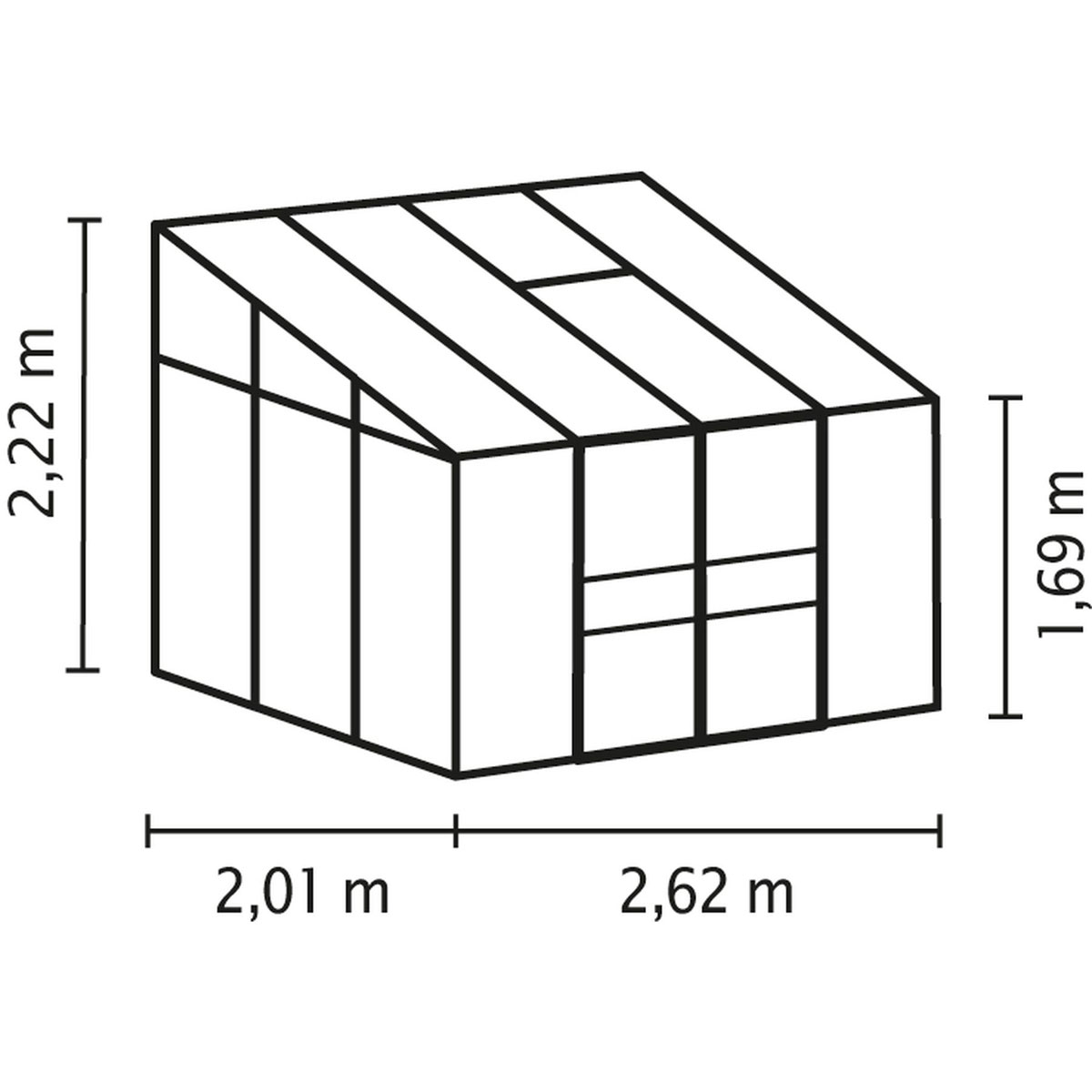 Vitavia Gewächshaus Osiris 5200 5,2m² 3 mm Einscheibensicherheitsglas grün Bild 3