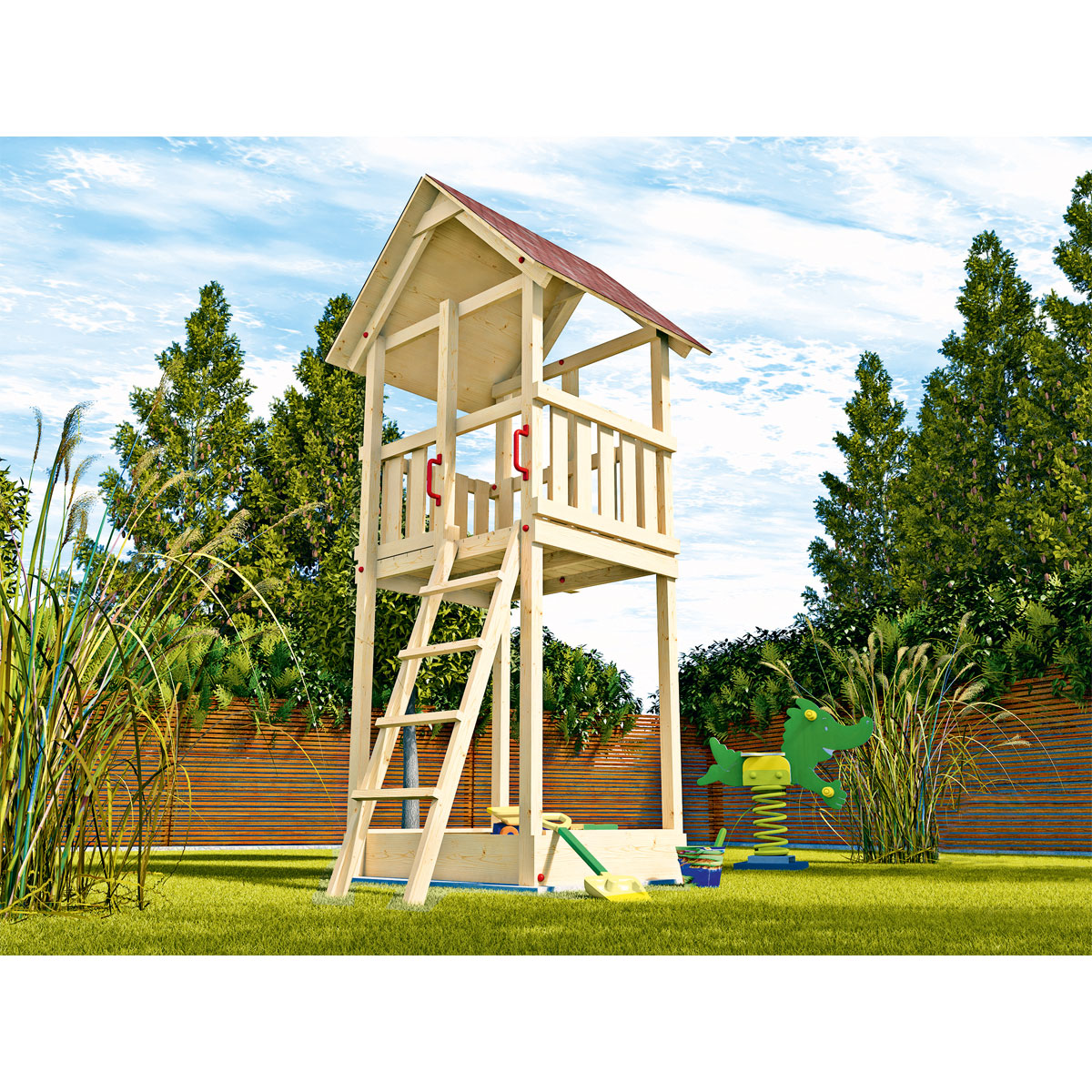 Weka Drachenturm Tabaluga mit Satteldach