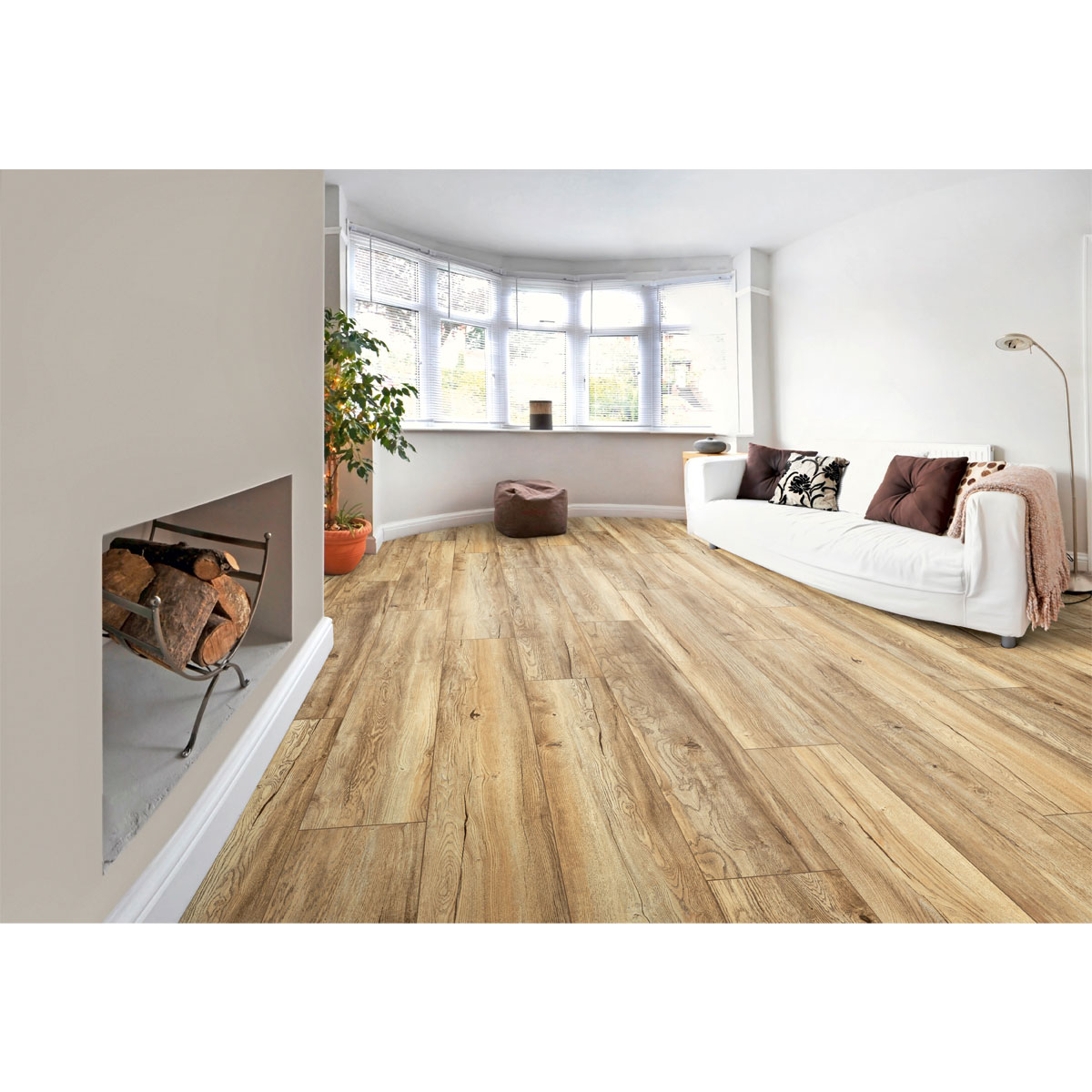 Laminat Deluxe Rustic Harbour oak beige 138 x 24,4 x 0,8 cm Bild 4