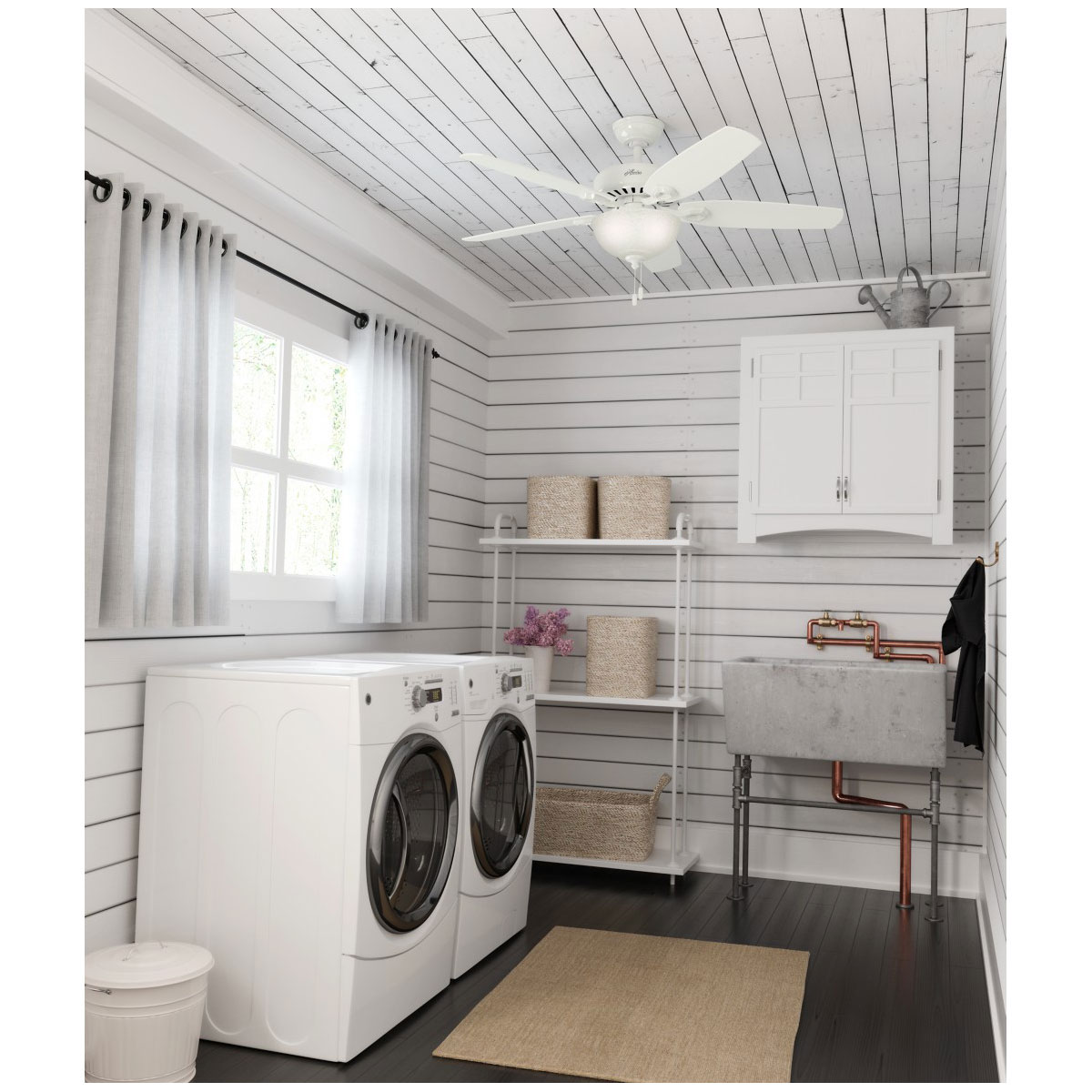 Hunter Fan Hunter Deckenenventilator Builder Deluxe 132 cm schneeweiß Bild 2