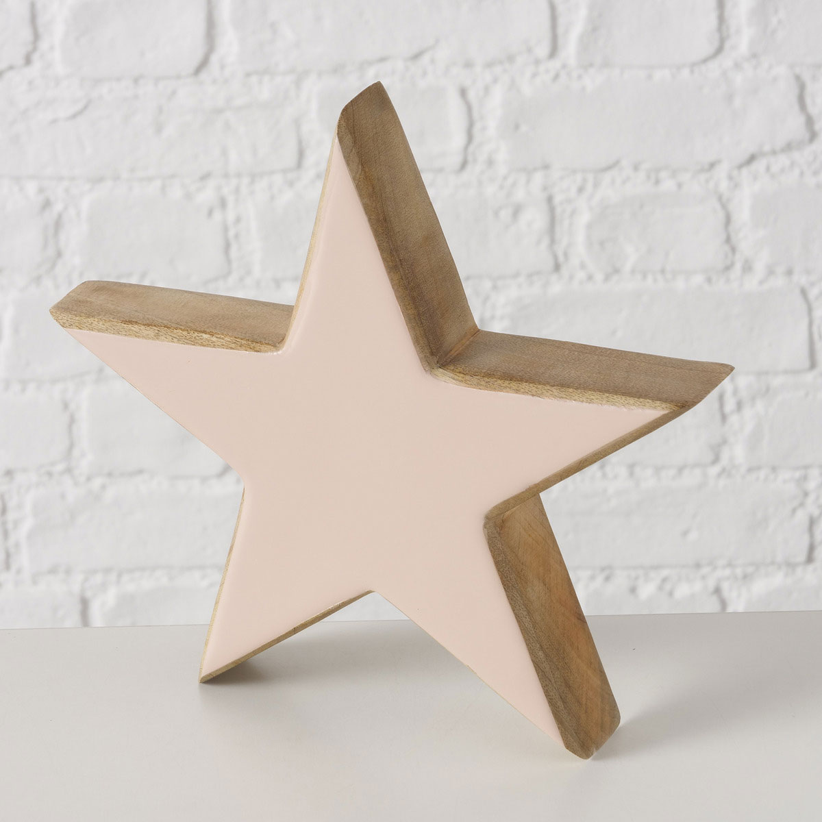 Dekoaufsteller Stardust Stern 15 x 4 x 15 cm hellgrau Holz Bild 3