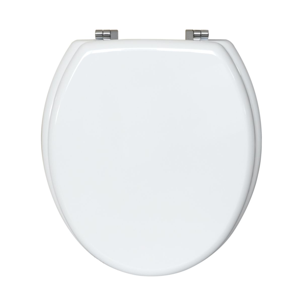 Valblue WC-Sitz Brenta weiss, MDF-Holzkern, Absenkautomatik, Metallsch. verchromt Bild 1