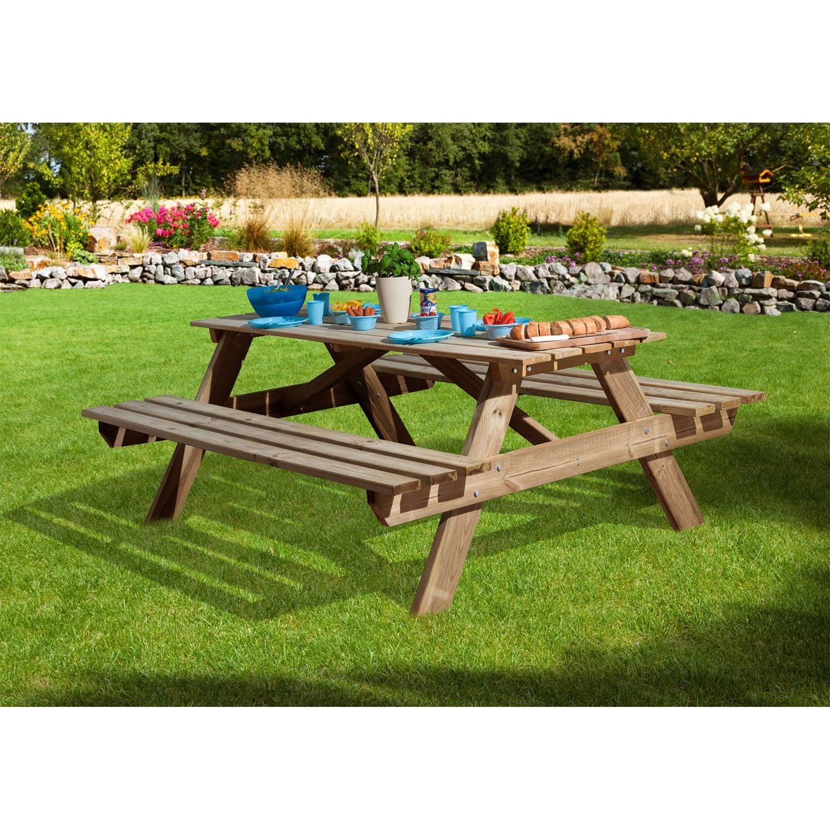 Weka Sitzbankgarnitur feststehend, kesseldruckimprägniert