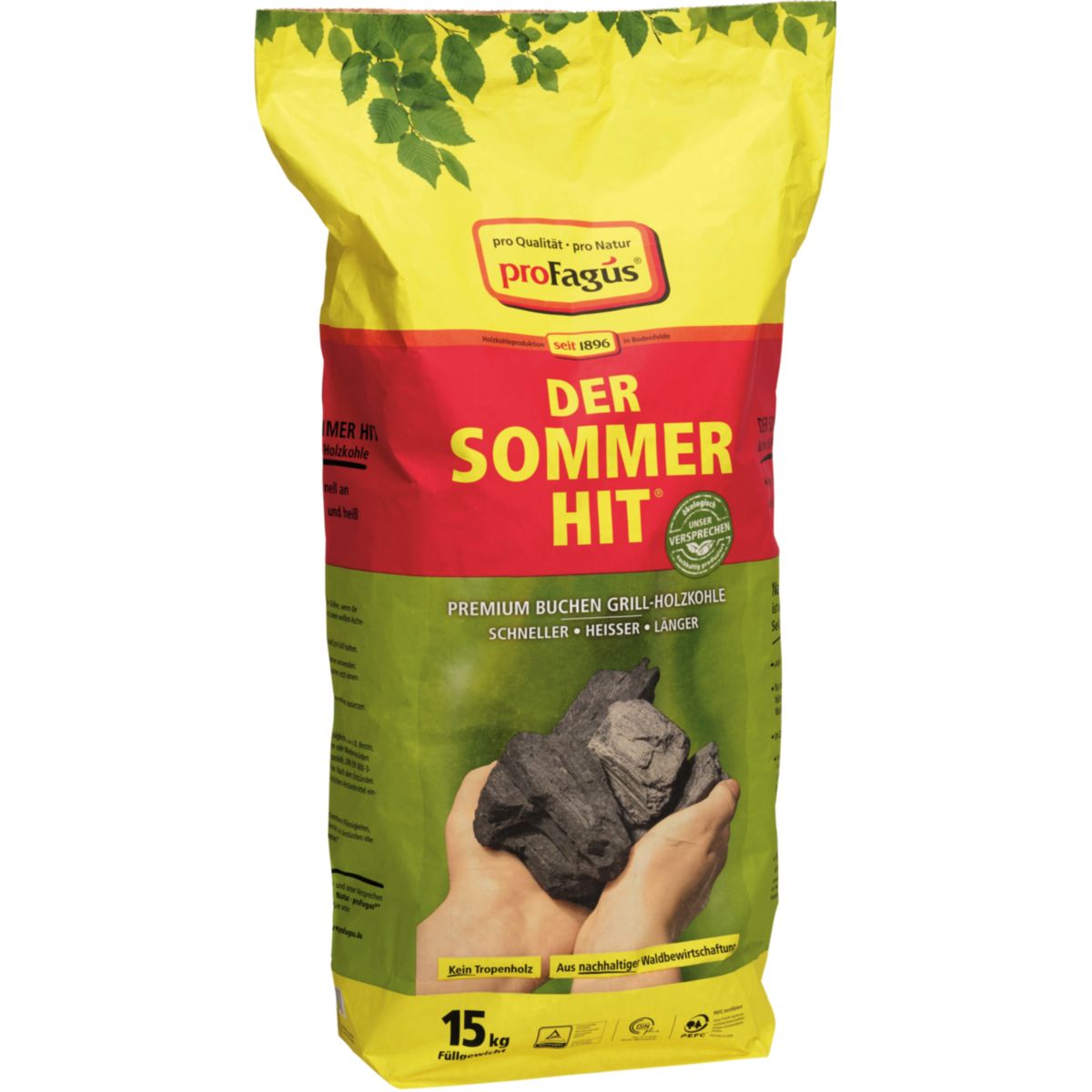proFagus Holzkohle Der Sommer Hit 15 kg Bild 2