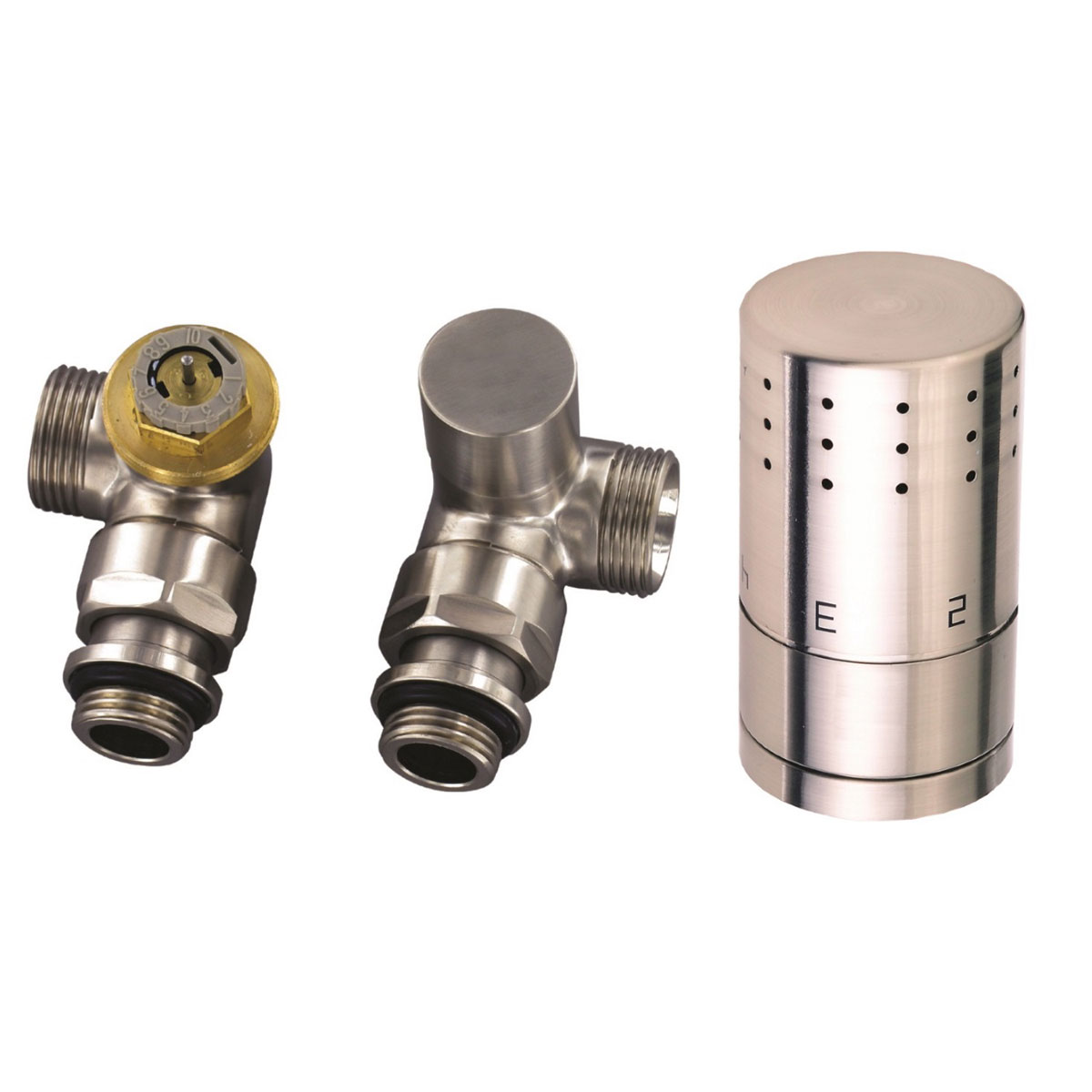 Ximax  Heizkörper Zubehör Thermostatset Winkelform Typ SX Winkeleck 16 mm Edelstahl