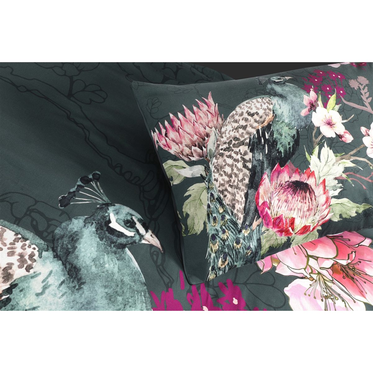 Bettwäsche Blossom 125-FR Multi / Grün 140cm x 200cm / 65cm x 65cm Bild 4