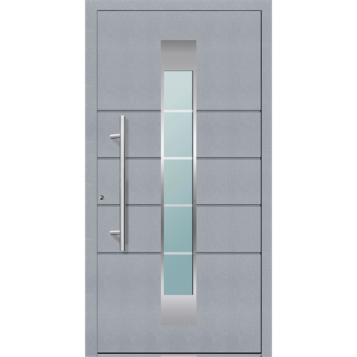 Aluminium-Sicherheitshaustür Turin/Venedig grau Bild 1