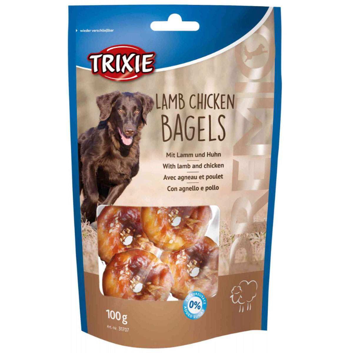 Trixie  Premio Lamb Chicken Bagels 100g