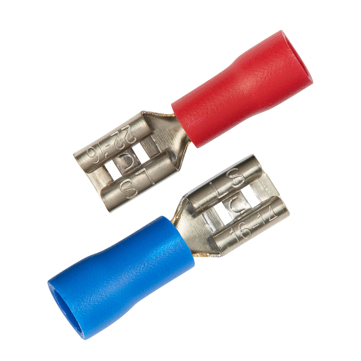 Heidemann Flachsteck-Hülsen 4,3 x 0,8 mm blau 25 Stück