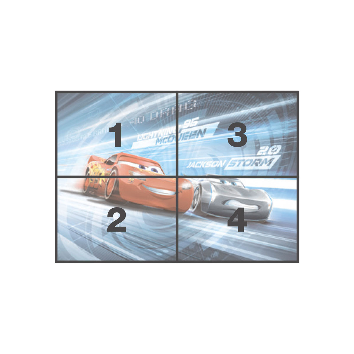 Komar  Papier Fototapete Cars3 Simulation 254x184 cm Bild 3