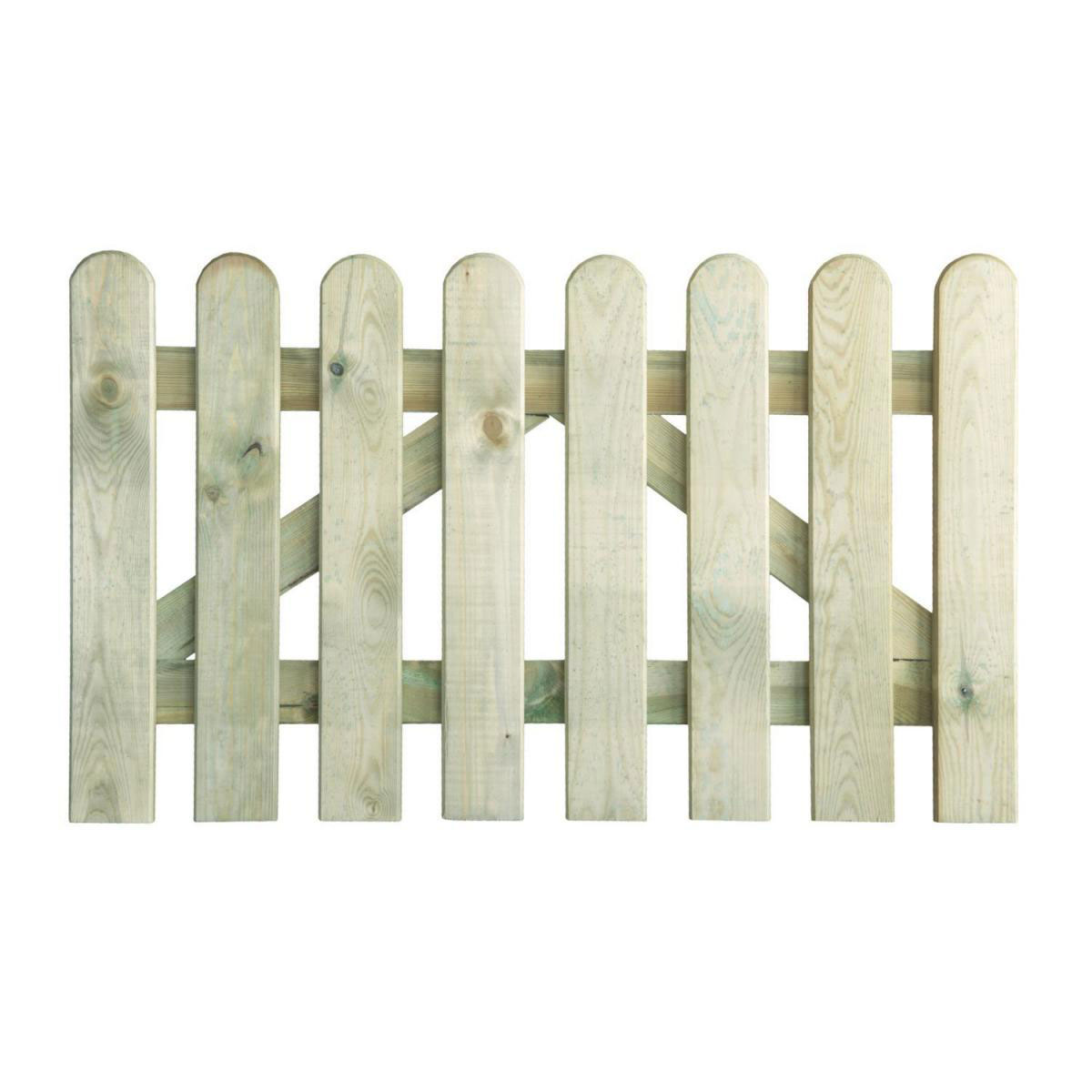 Staketenzauntor gerade 100 x 60 cm