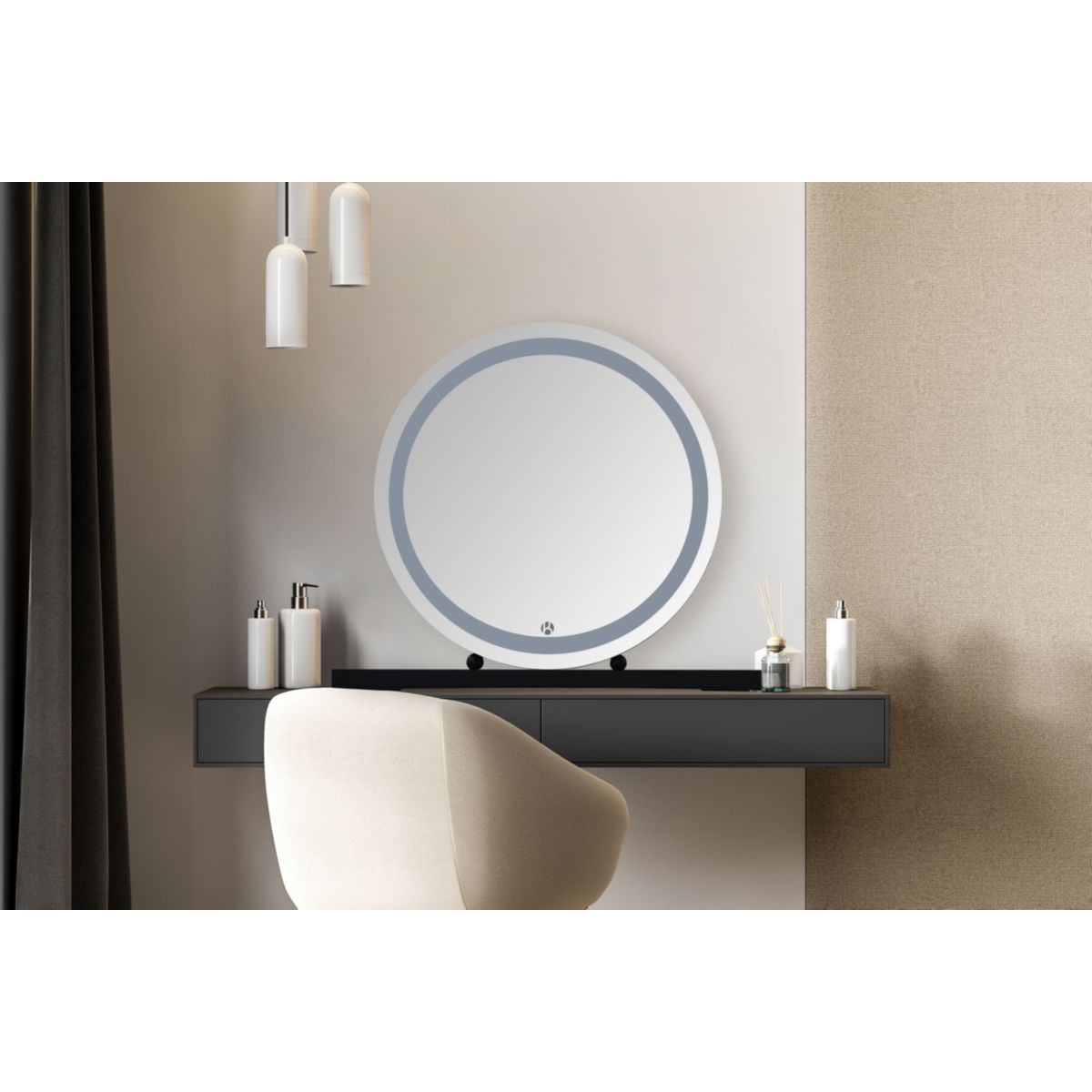 LED Schminkspiegel Glamory 125 schwarz Bild 5