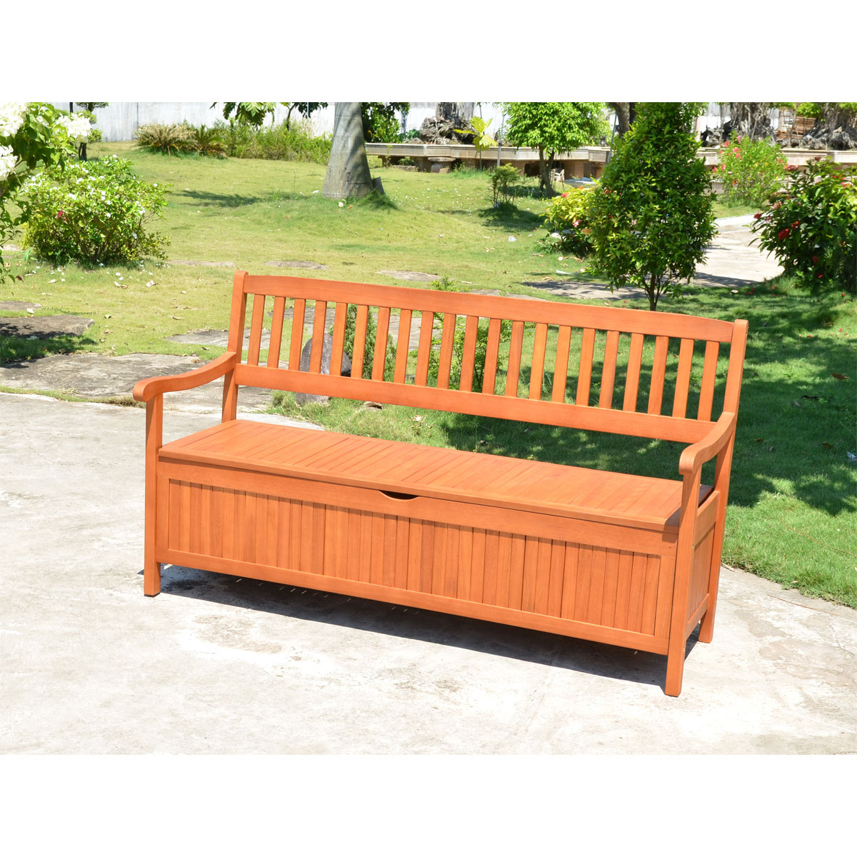 Bank Houston mit Staufach 157 x 90 x 59 cm Bild 2