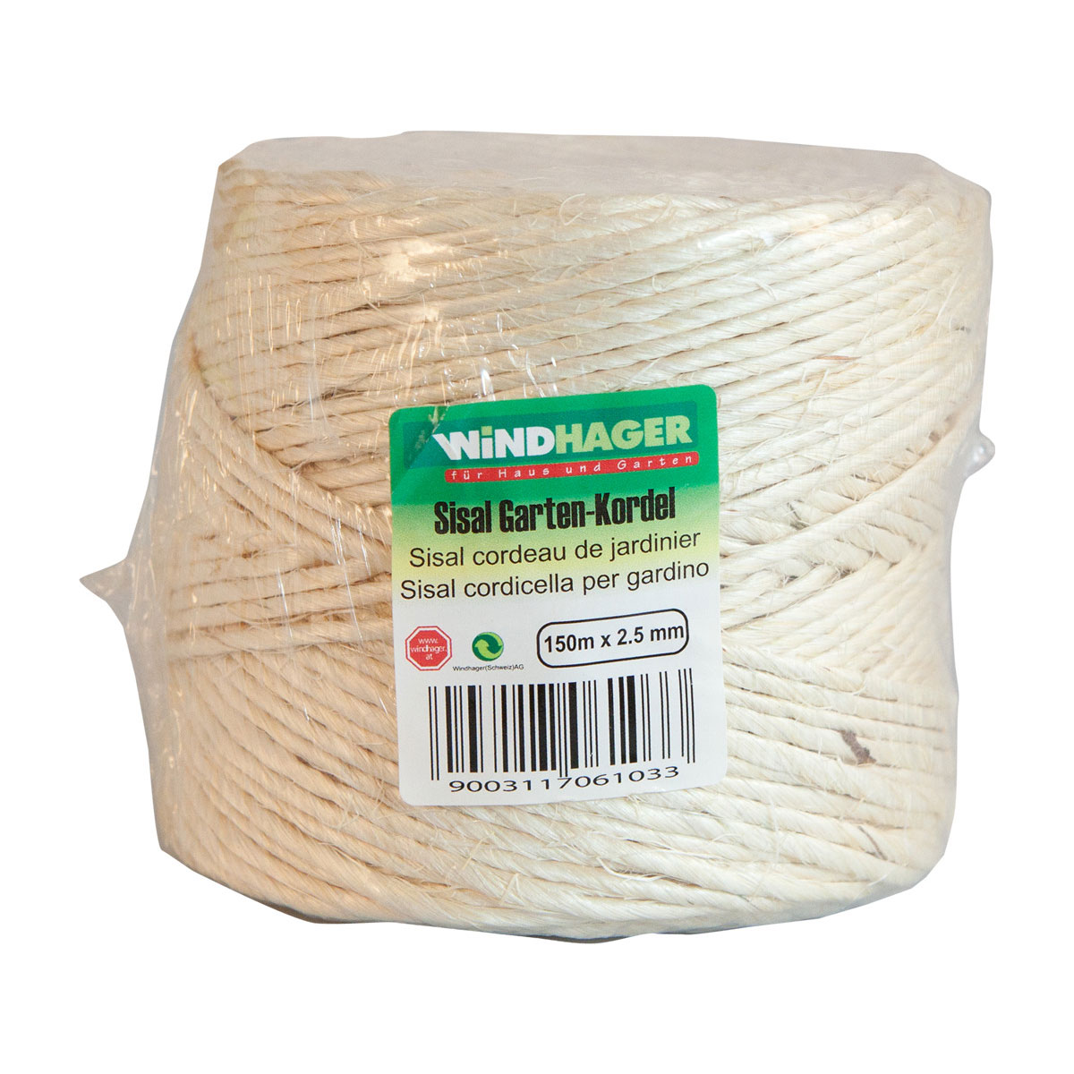 Windhager Sisal Garten-Kordel 150mx2,5 mm weiß Bild 2