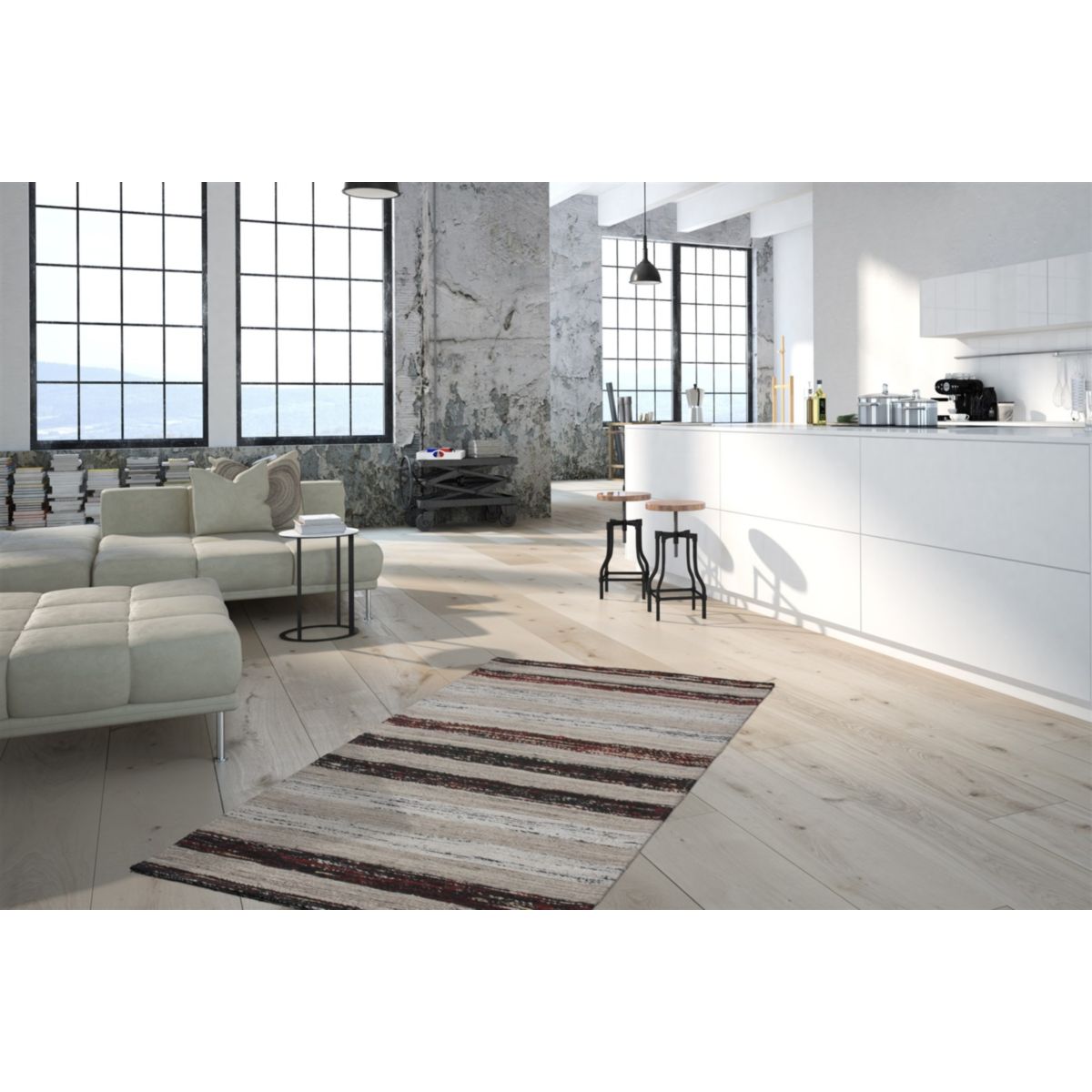 Duarte 210 Schwarz / Weiß 120cm x 170cm Bild 2