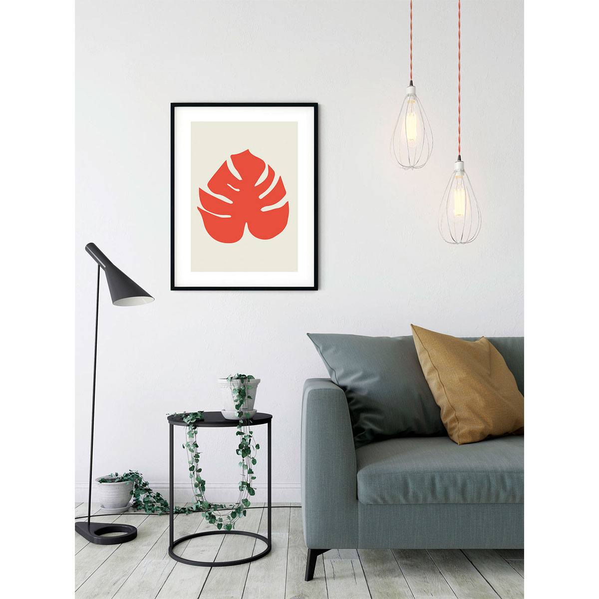 Komar  Wandbild Winter Tropics Black Panther Monstera 30x40 cm