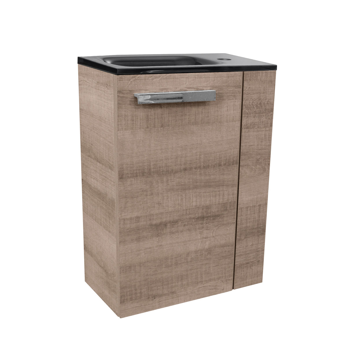 Fackelmann  Gäste-WC Waschtischunterschrank links SBC 440 x 600 x 243 mm Graueiche Bild 5