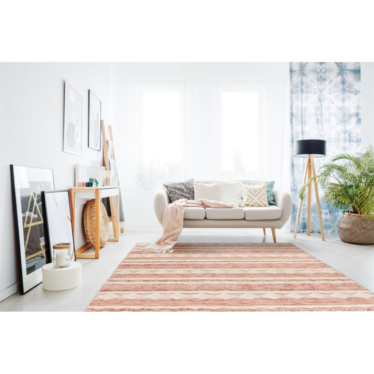 Bohist 225 Rosa / Creme 200cm x 290cm Bild 2