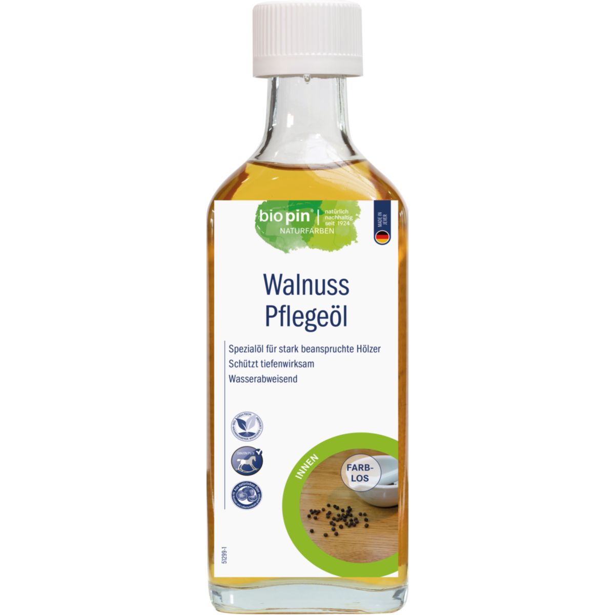 Biopin Walnuss Pflegeöl Farblos 0,250 l