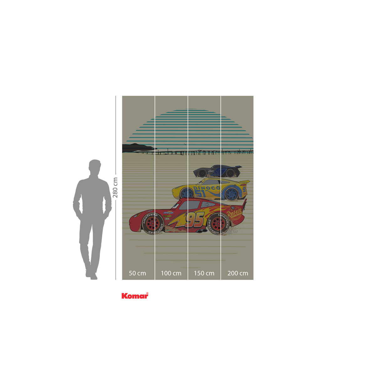 Komar  Vlies Fototapete Cars Stream Lines 200x280 cm Bild 3