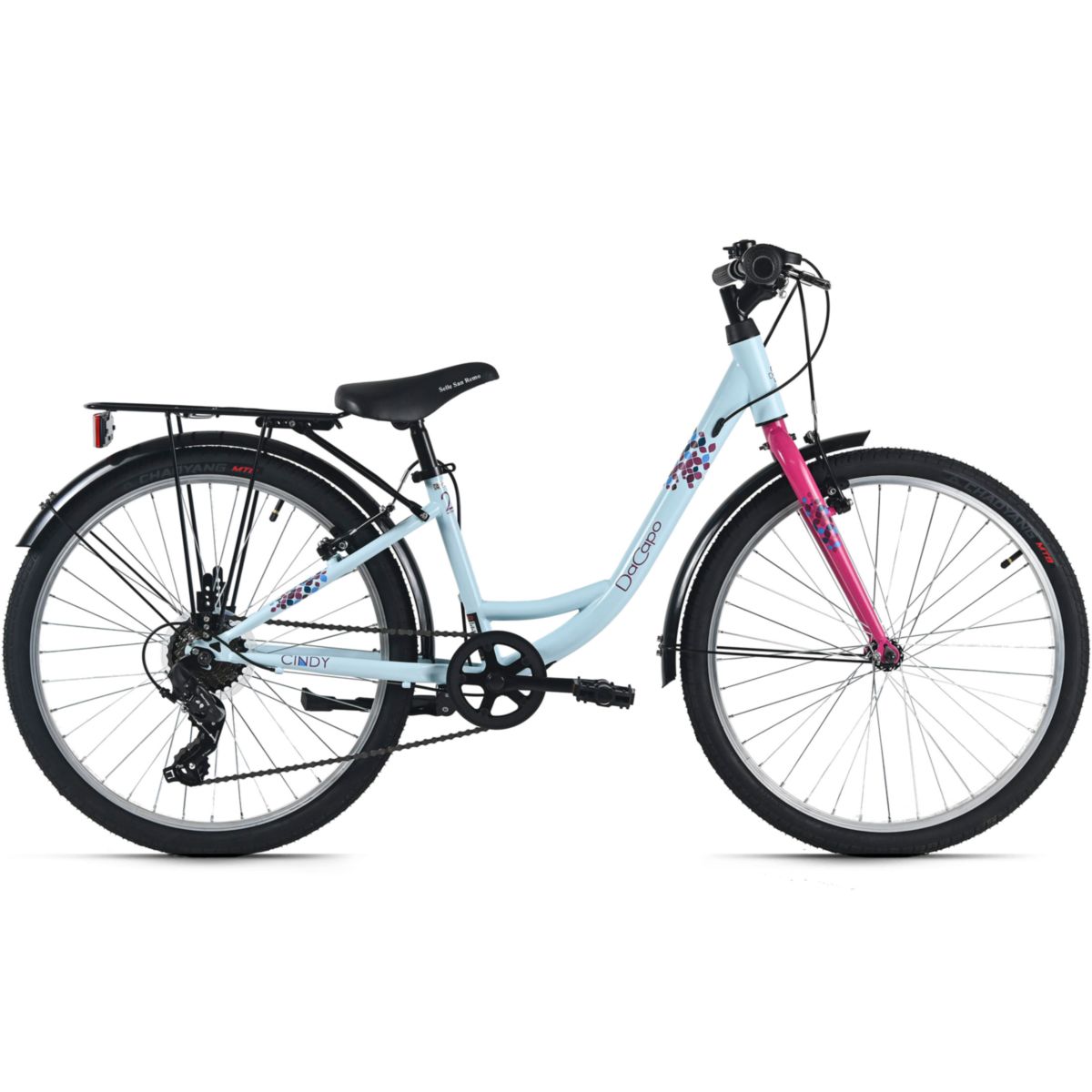 DaCapo Kinderfahrrad 24" Cindy Blau 7 Gänge RH 32 cm - Ab 8 Jahre