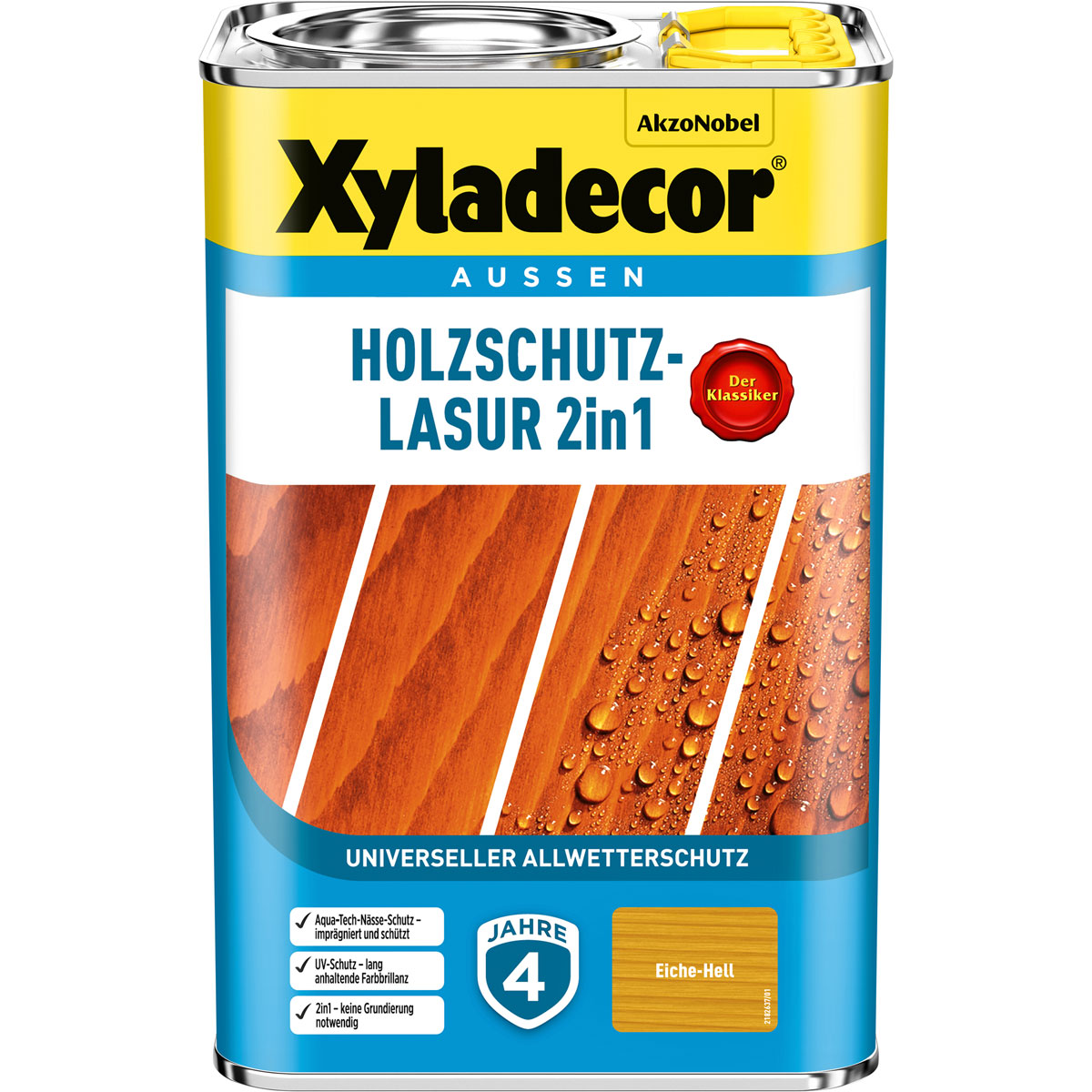 Xyladecor Holzschutz-Lasur 2in1 Eiche Hell 4 L Bild 1