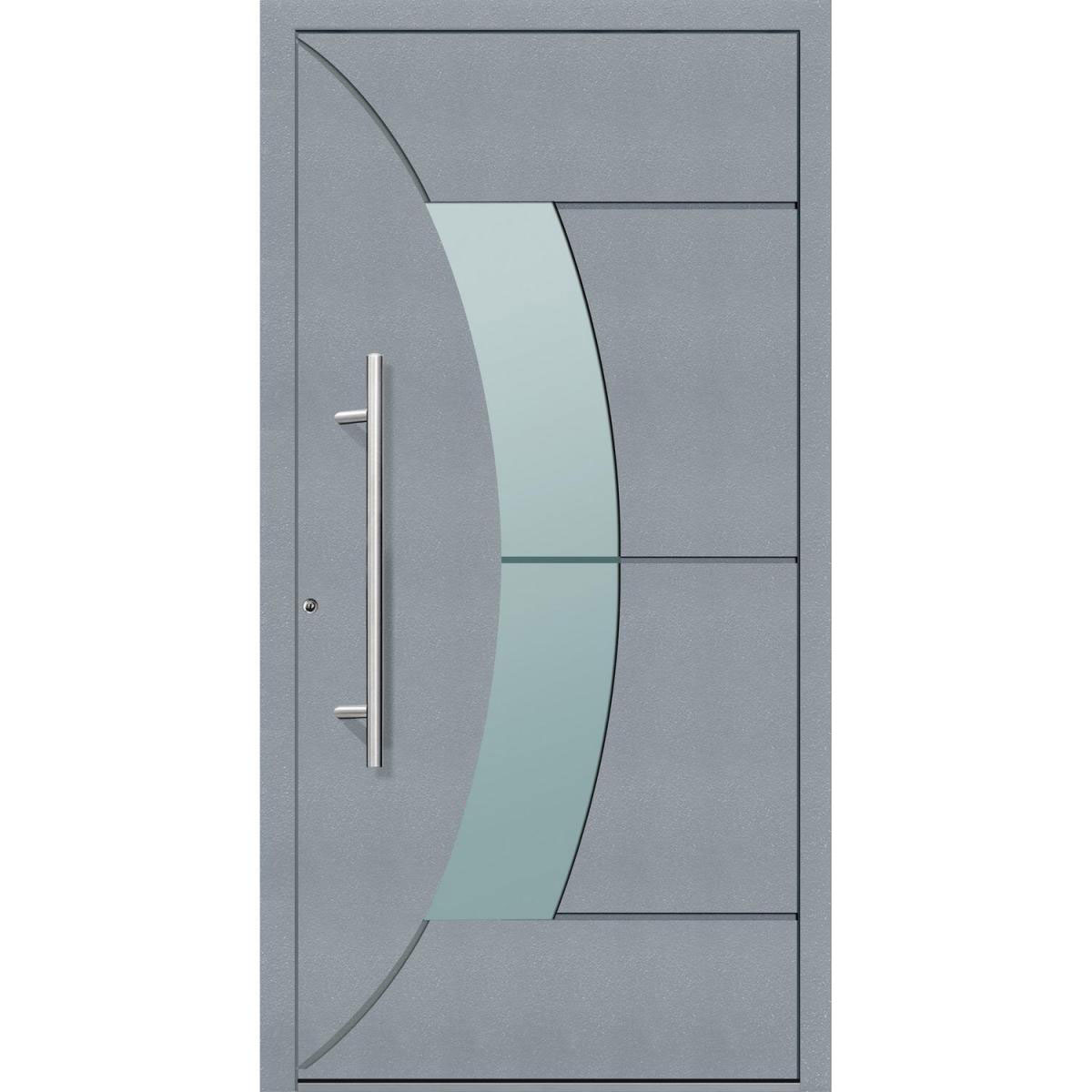 Aluminium Sicherheits-Haustür Verona Exklusiv 75 mm grau 110 x 210 cm Anschlag links inkl Griffset Bild 1