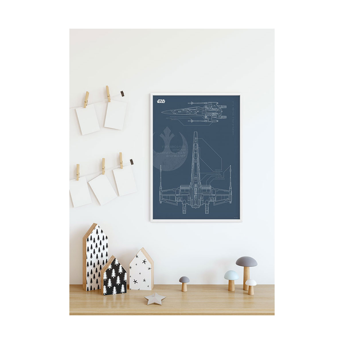 Komar  Wandbild Star Wars Blueprint X-Wing 50x70 cm Bild 5