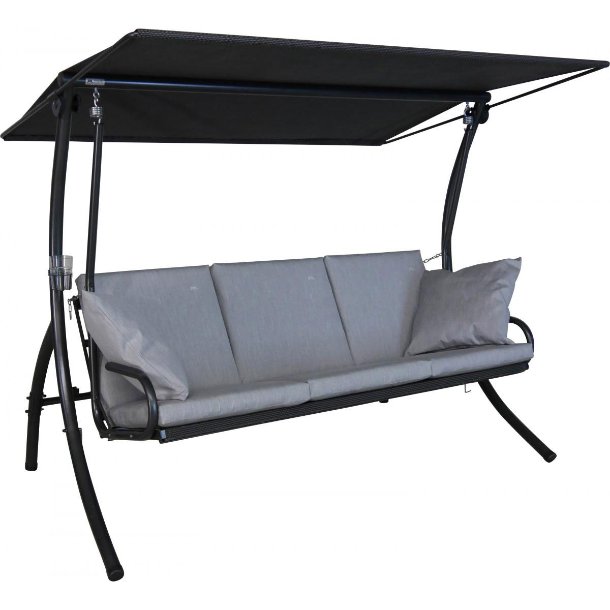 Angerer Freizeitmöbel GmbH  Hollywoodschaukel 3-Sitzer Elegance Sun Granit