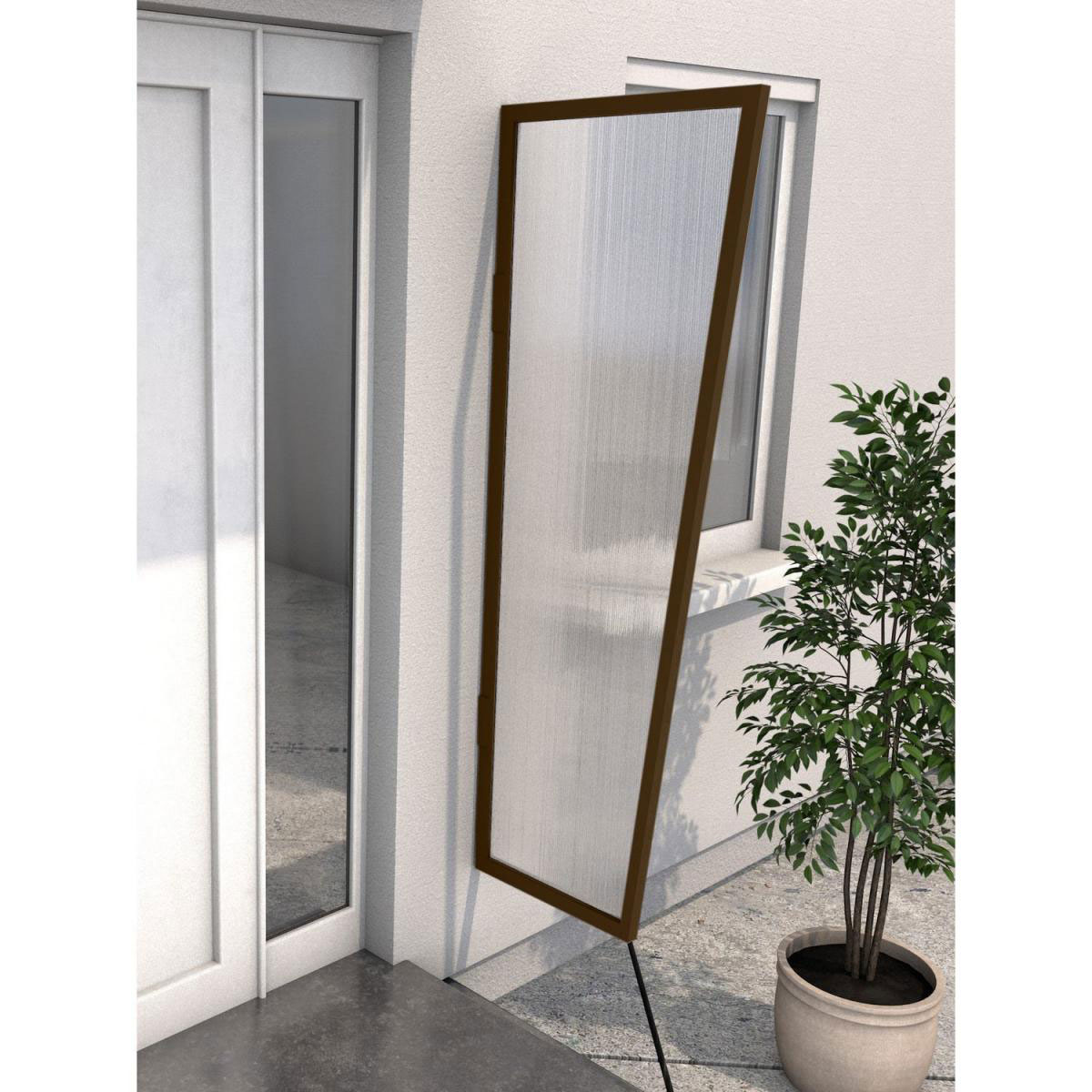 Durabil Seitenblende B2 braun Stegplatte bronze 6 mm 45 x 60 x 175 cm