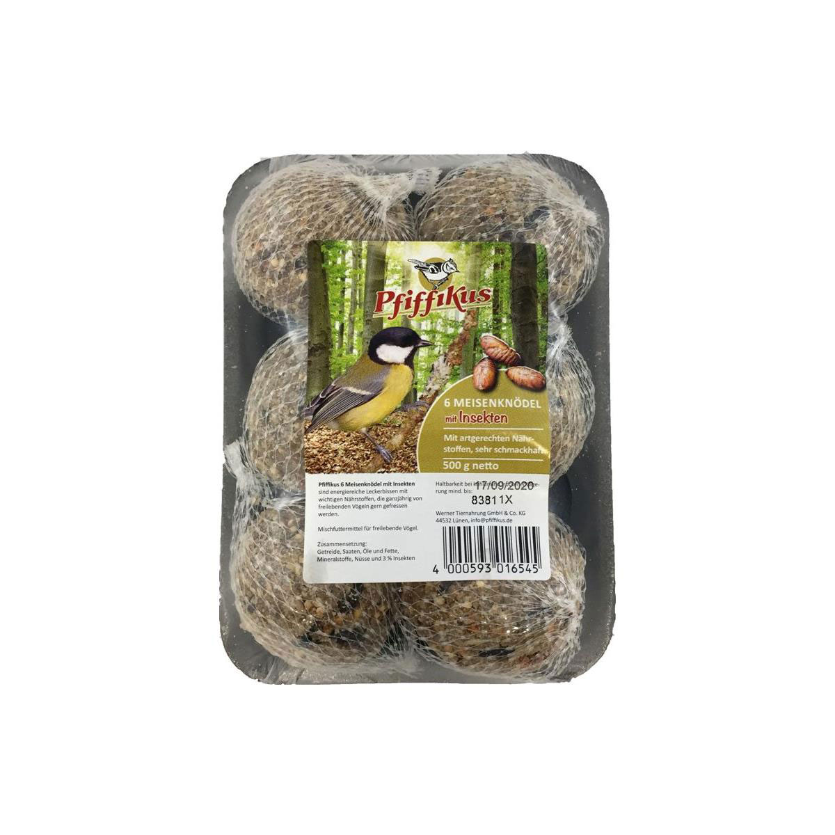 Pfiffikus Meisenknödel mit Insekten 6 Stk mit Netz