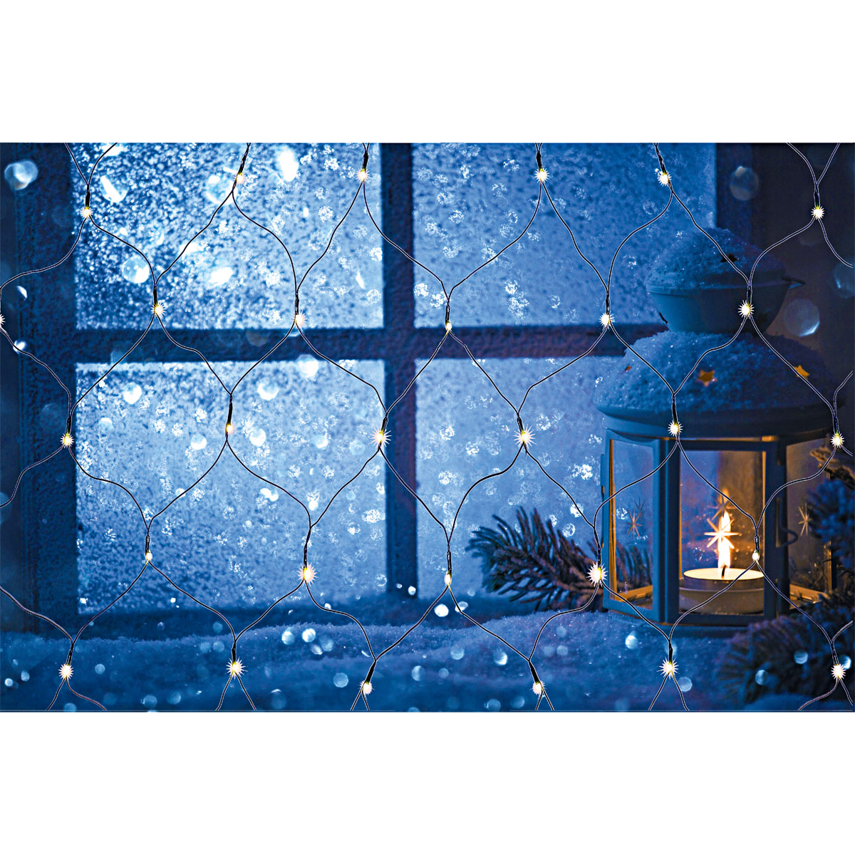 Ambientis LED-Lichternetz 300 x 300 cm 200 warmweiße LEDs Bild 5