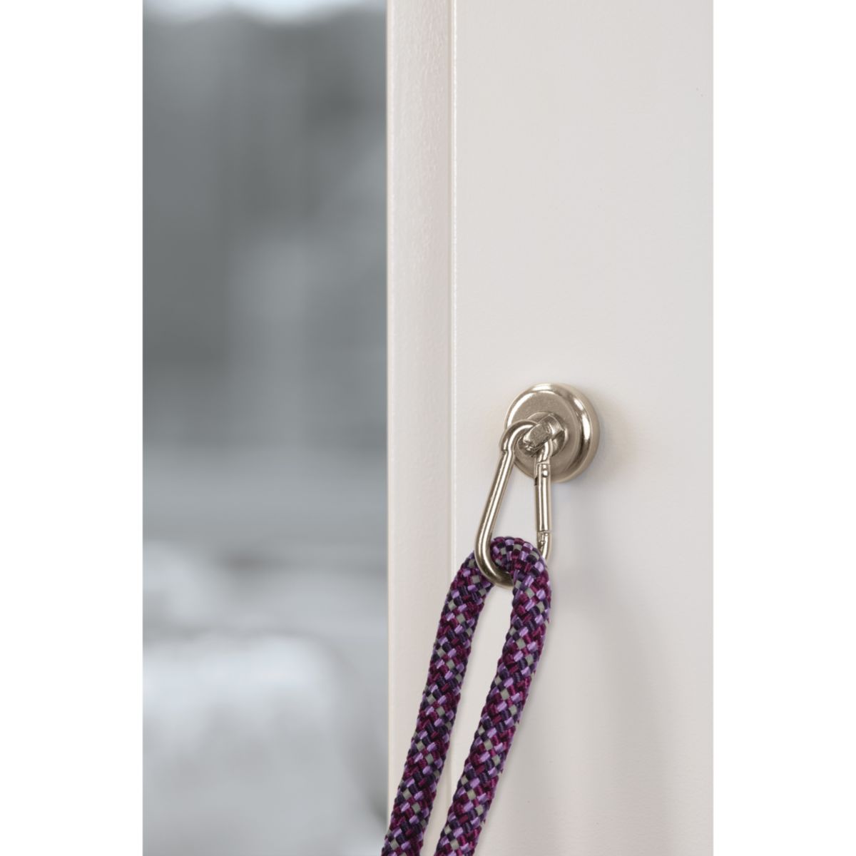 Suki Topfmagnet Neodym Ø 25 mm, mit Karabiner 40 x 20 mm, silber Bild 5