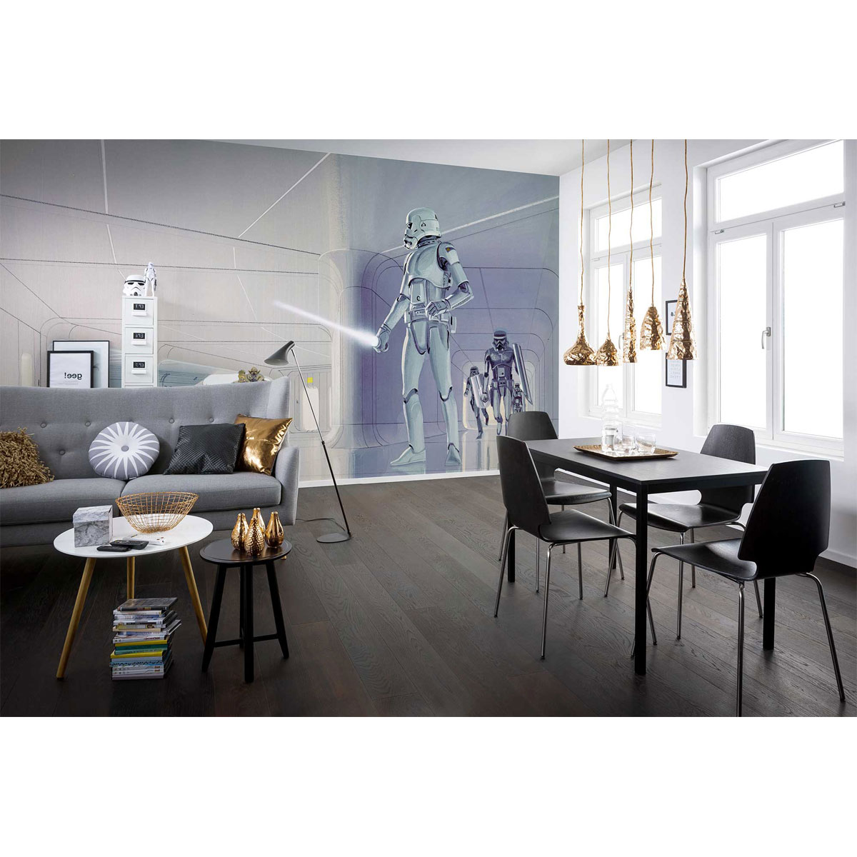 Komar  Vlies Fototapete Star Wars Classic Stormtrooper Hallway 500x250 cm