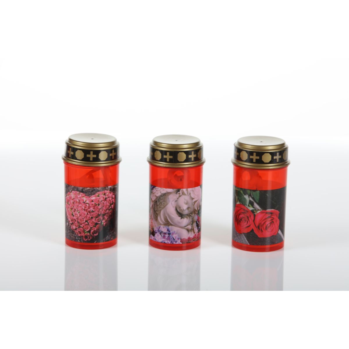 Flower Power LED Outdoor Grablampe mit Dorn TUMBA RED 7 x 13 cm Kunststoff