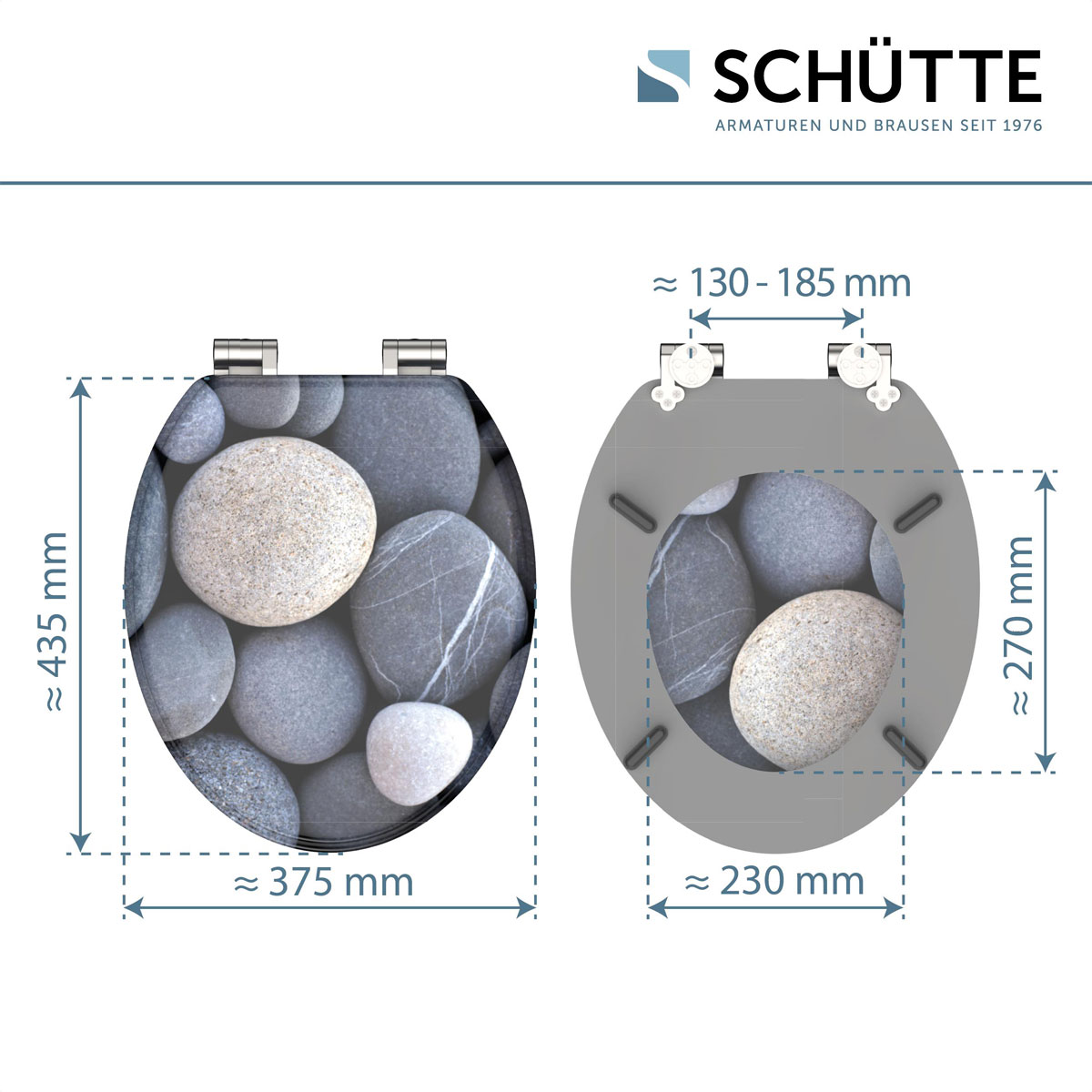 Schütte MDF WC-Sitz GREY STONES mit Absenkautomatik Bild 8