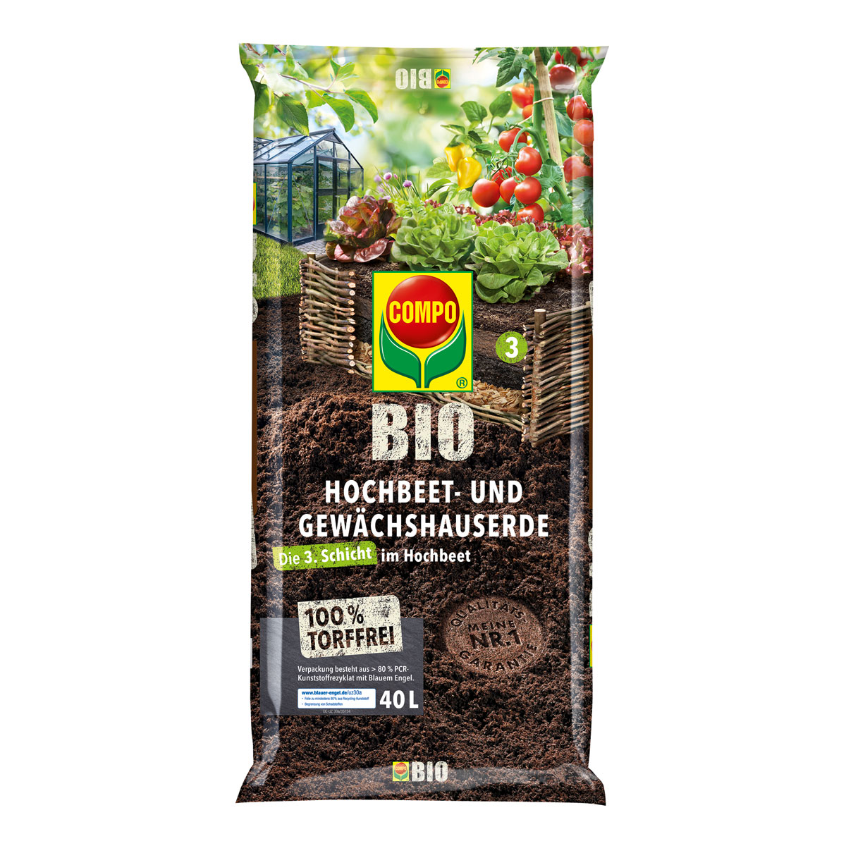 Compo BIO Hochbeet-Erde 40 L Bild 1