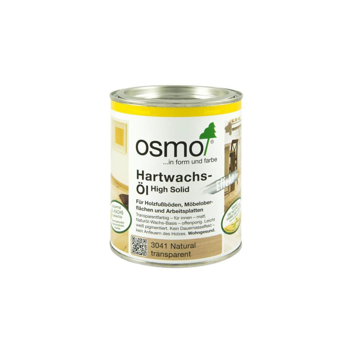 Osmo Hartwachs-Öl Farbig Natural weiß transparent 750ml Bild 1