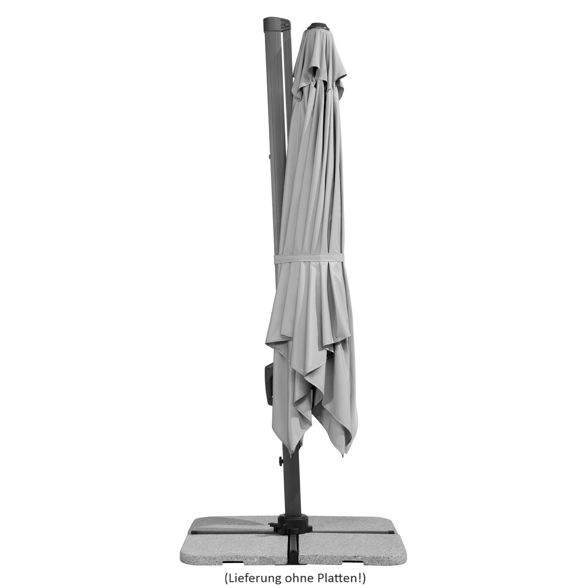 Schneider Schirme Sonnenschirm Rhodos Twist 300 x 300 cm silbergrau Bild 4