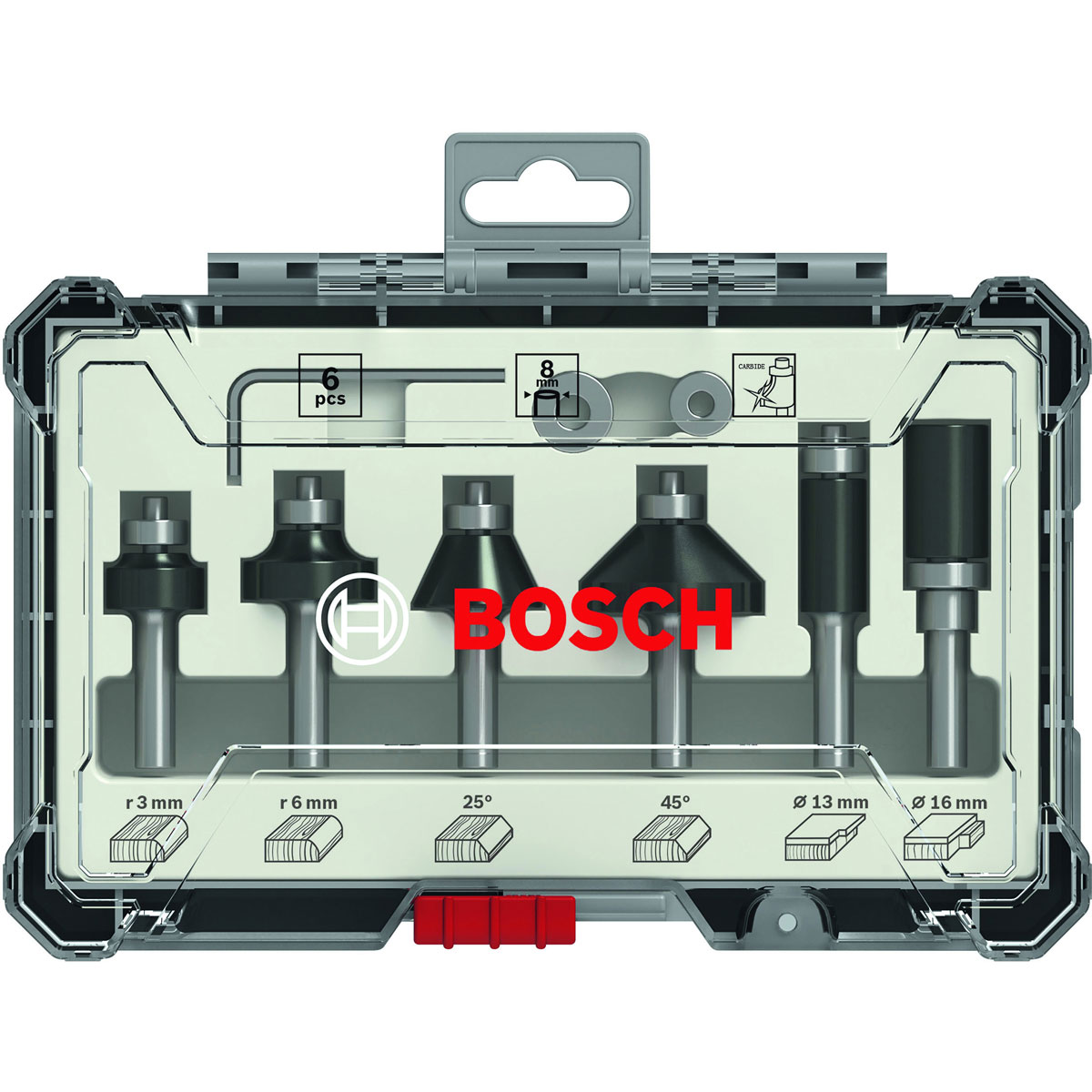 Bosch Professional  Rand- und Kantenfräse-Set GKF 12V 6-teilig