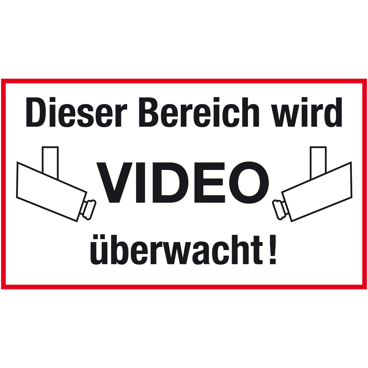 Metafranc Hinweisschild Videoüberwachung Kunststoff gelb